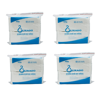 4 Bịch Khăn vải khô đa năng LIKADO 400g (20 x 22cm)