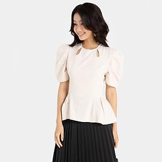 Áo Kiểu Thời Trang Nữ HNOSS Bèo Eo Tay Phồng HNAKI051