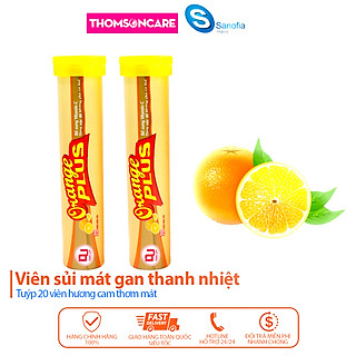 Viên C sủi tăng cường sức đề kháng đ.y  Tuýp 20 Viên - Bổ sung vitamin C, hỗ trợ giải độc gan, mát gan hương vị  cam - Thomsoncare