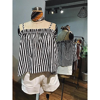 Áo dây sọc trắng đen