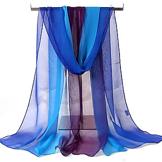 Khăn choàng voan lụa công sở, khăn choàng cổ nữ phối màu cực đẹp