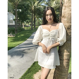 Đầm xòe rút dây thiết kế Sala dress - đầm dự tiệc thiết kế napubee