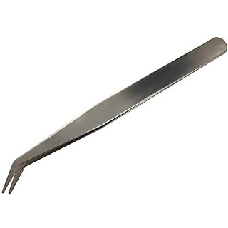 Nhíp Gắp Mụn Inox Đầu Cong Dài 10cm