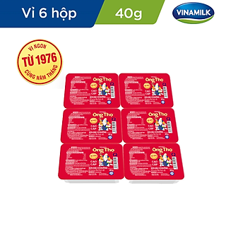 COMBO 4 VỈ SỮA ĐẶC CÓ ĐƯỜNG ÔNG THỌ ĐỎ - VỈ 6 HỘP X 40G