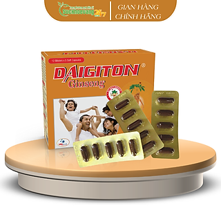 Viên uống Nhân sâm DAIGITON Ginseng bổ sung khoáng chất và vitamin giúp vượt qua mệt mỏi, stress nhanh chóng - Hộp 60 viên