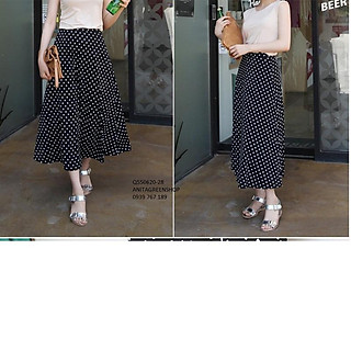 Q540620 CHÂN VÁY MAXI CHẤM BI