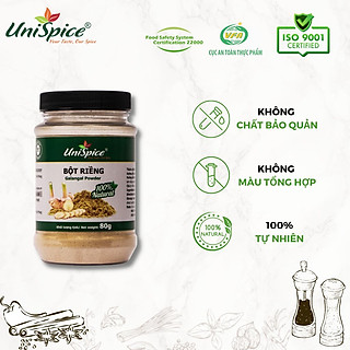 Bột riềng Unispice- Galangal Powder- Gia vị tự nhiên/ Bột riềng nguyên chất