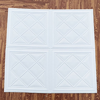 Bộ 10 Tấm Xốp Dán Tường Da P8, Xốp 3D Giả Da P8