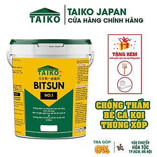 Sơn Chống Thấm Hồ Cá, Bể Cá Koi Gốc Bitum TAIKO BITSUN/Thùng 10 Lít-  Keo Chống Thấm Bể Cá Koi, Mái Nhà, Móng Nhà, Bể Âm