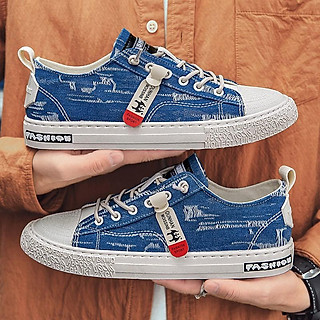 Giày Nam, Giày Sneaker Nam Vải Bò Rách, Đế Khâu Cực HOT 2021