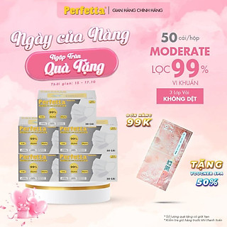 Khẩu Trang Y Tế Chất Lượng Cao, Kháng Khuẩn, Chống Bụi Mịn, Màu Trắng, 3 Lớp, Bảo Vệ Tối Ưu - (50 cái/hộp)