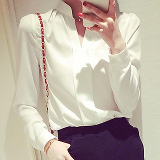 Áo sơ mi voan dài tay