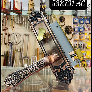 Khóa tay gạt phòng Pasini 58K731 AC màu nâu dài 23cm