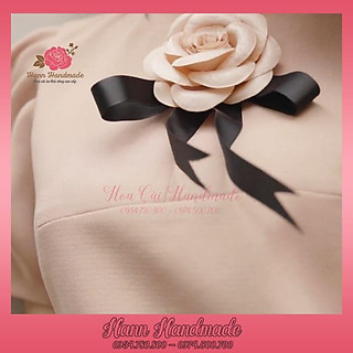 Tag Nơ Cài Áo Sơ mi, Váy Hoa Vải Phối Ruy Băng