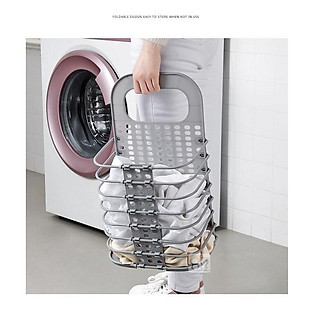 Giỏ đựng quần áo- giỏ đựng đồ gấp gọn (giao màu ngẫu nhiên)