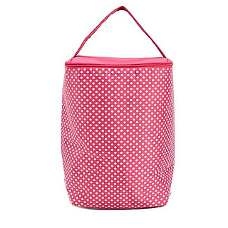 Túi giữ nhiệt chấm bi cao cấp – Hồng