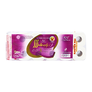 Giấy Vệ Sinh Hà Nội Tím 10 Cuộn 3 Lớp