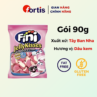 Kẹo dẻo Fini Jelly Kisses 90g Vị Dâu Kem