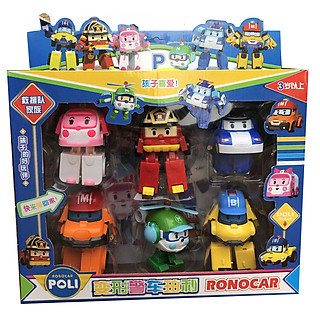 Đồ chơi lắp ráp biến hình Đội bay siêu đẳng Robocar Poli và những người bạn - Bộ 6 con