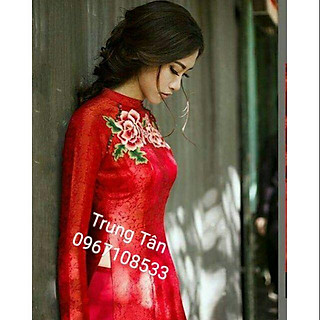 Áo dài gấm kèm quần