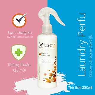 Xịt thơm quần áo cao cấp Vũ Gia | Hương thơm lâu, khử mùi ẩm mốc, mồ hôi cơ thể (250ml)