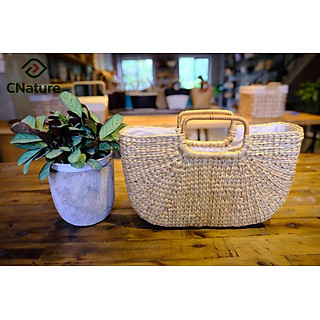 Giỏ lục bình quai mây