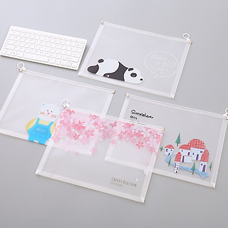 Túi zip trong suốt A4 đựng bút đựng file tiện dụng nhiều mẫu