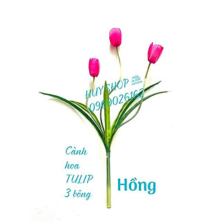 HOA GIẢ - CÀNH HOA TULIP 3 BÔNG