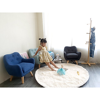 Ghế ngồi đơn trẻ em Juno sofa vải nhung nhiều màu
