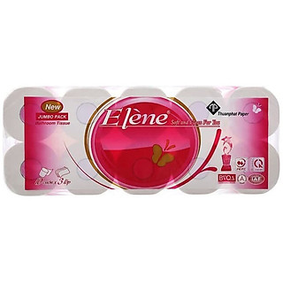 Giấy Vệ Sinh Elene Hồng 3 Lớp Có Lõi (10 Cuộn)