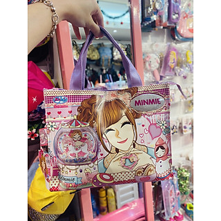 Túi xách tay, đeo chéo hình cô gái Minmie màu tím cho bé gái, bạn nữ - (Thái Lan) - MM2169SB02