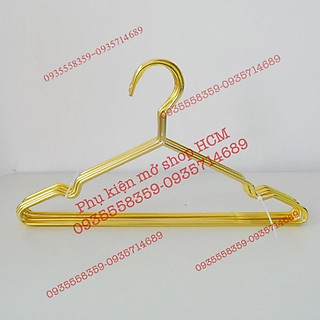 10 Móc nhôm đơn treo áo mạ vàng
