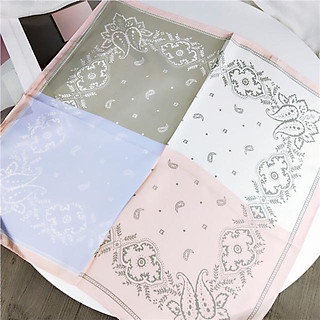 Khăn lụa vuông size 53x53cm mini dễ thương che nắng - Khăn turban