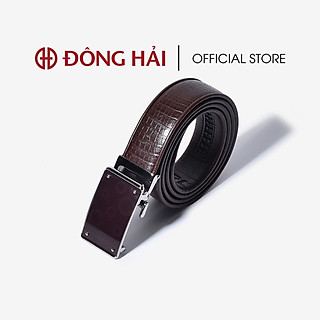 Nịt nam Đông Hải da bò cao cấp dập vân  sang trọng đầu khóa tự động -  NITTDPU580