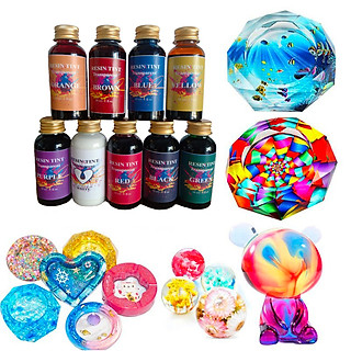 Màu Pha Epoxy Resin Tint (Trong) - Bộ 8 Màu