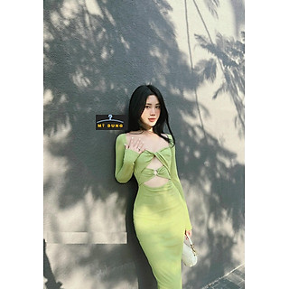 ĐẦM BODY THUN GÂN NỔI- CÚP XOẮN NGỰC,KHOÉT EO-GỢI CẢM- SIÊU HÁCH DÁNG