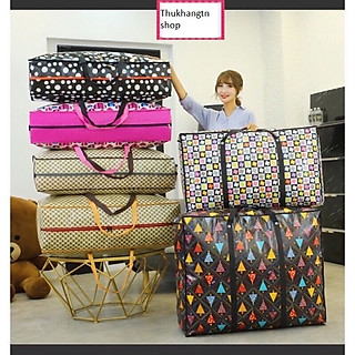 Túi bạt có dây kéo quai xách đựng đồ,  kích thước 70*70*30 cm  (may từ vải bạt Tú Phương)