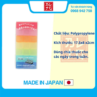 Hộp đựng thuốc 7 ngày chất liệu Polypropylene của Nhập Bản