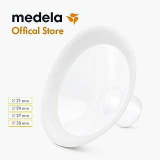 Phụ kiện máy hút sữa Medela, 1 phễu Flex size 21/24/27/30mm - Có vành silicon mềm, thiết kế hình oval đem lại sự thoải mái