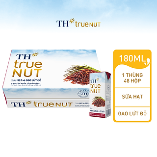 Thùng 48 hộp sữa hạt và gạo lứt đỏ TH True Nut 180ml (180ml x 48)