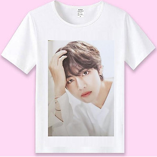 Áo thun Kim Taehyung V BTS tặng sticker