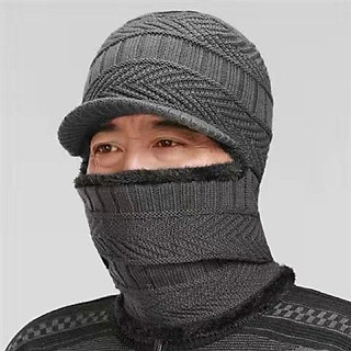 mũ len lót nỉ dày kèm khăn che mặt siêu dày ấm_ mũ chống nắng thời trang