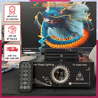 Đèn Laser TX -8686 Pro Chiếu Hình 3D Với Hơn 1000 Hiệu Ứng Đèn Bay Phòng Karaoke Vũ Trường