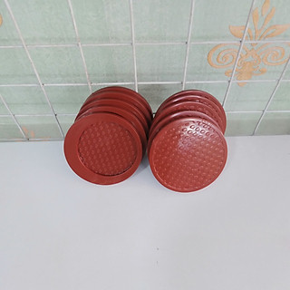 Bộ 10 đế lót ly cao su màu nâu