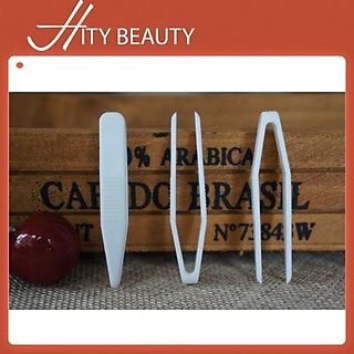 Nhíp gắp mắt nạ, mí lưới,lông mi giả, kẹp mí chuyên dụng màu trắng - Hity Beauty