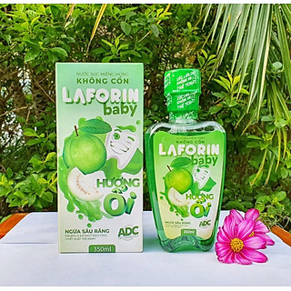 Nước súc miệng sát khuẩn Laforin hương ổi dành cho trẻ nhỏ, giúp vệ sinh miệng họng, ngừa sâu răng, phòng các bệnh răng miệng như viêm nướu, sâu răng , chảy máu chân răng, cho hơi thở thơm mát (350ml)