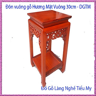Đôn vuông gỗ Hương kê Tượng, lọ hoa trang trí trong nhà