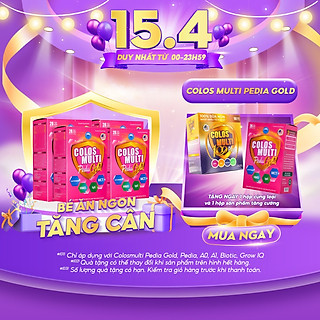 Combo 4 hộp Sữa bột Colosmulti các loại Pedia, A0, Grow IQ,Biotic, Pedia Gold