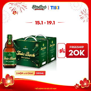 Combo 2 Hộp Bia Trúc Bạch IPA Craft - Hộp 6 chai 330ml - Phiên bản Tết 2024