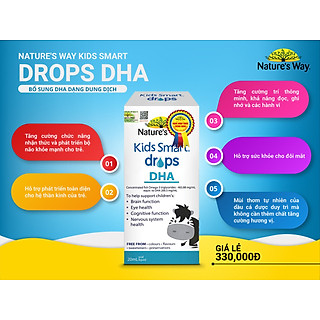 NATURE'S WAY KIDS SMART DROPS DHA - SIRO BỔ SUNG DHA DẠNG NƯỚC